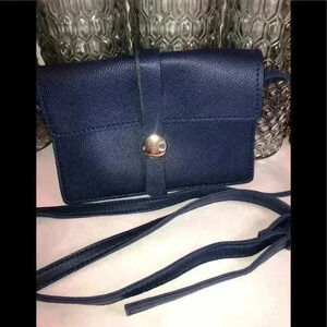 Melie Bianco Nicky Vegan Leather Mini Crossbody, Navy